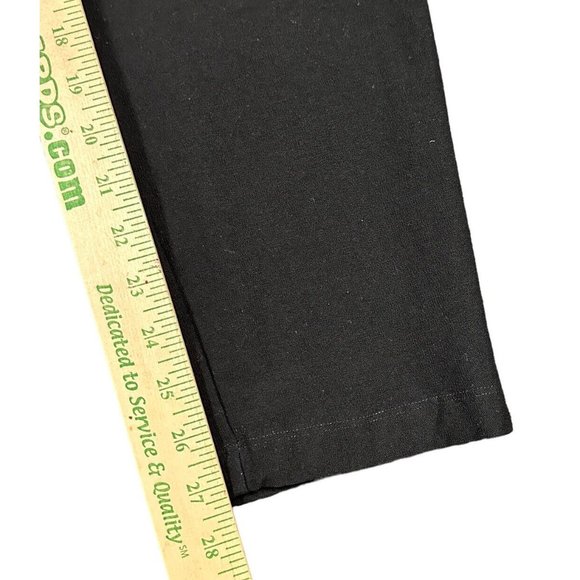 Eileen Fisher Black Pull On Pants Viscose Nylon Spandex Straight Leg Sizs Large - Picture 4 of 10